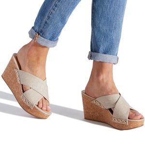 Jil Cork Detailed Wedge